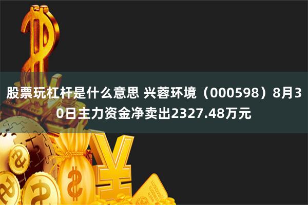 股票玩杠杆是什么意思 兴蓉环境（000598）8月30日主力资金净卖出2327.48万元