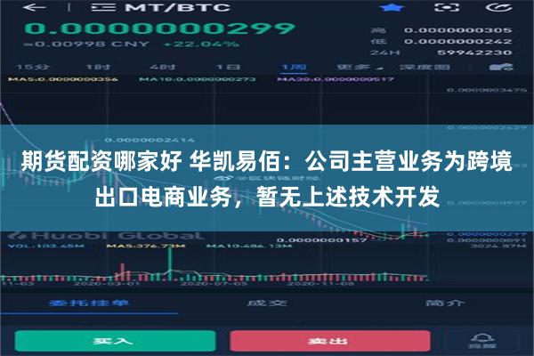 期货配资哪家好 华凯易佰：公司主营业务为跨境出口电商业务，暂无上述技术开发