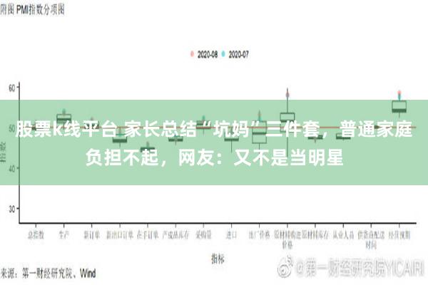 股票k线平台 家长总结“坑妈”三件套，普通家庭负担不起，网友：又不是当明星